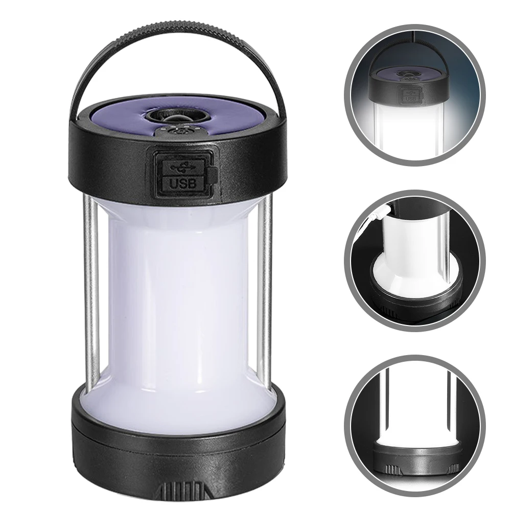 

【】Handheld Spotlight Tent Light Solar Rechargeable Portable Camping Lamp Hanging Outdoor Sturdy Wear-Resistant For Wall Tree