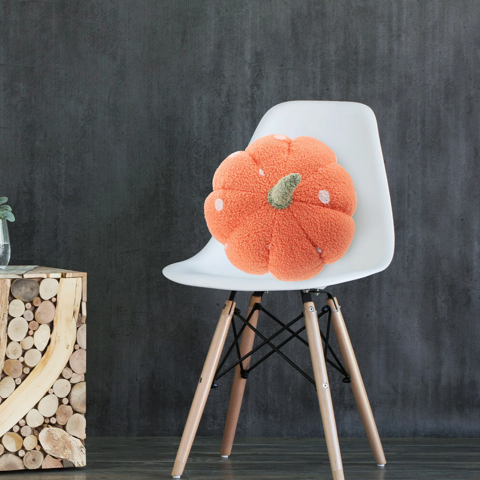 

Nordic Polka Pumpkin Pillow 28cm Lightweight Soft Sofa Throw Cushion Cozy Pumpkin Pillow Home Decor Bedroom