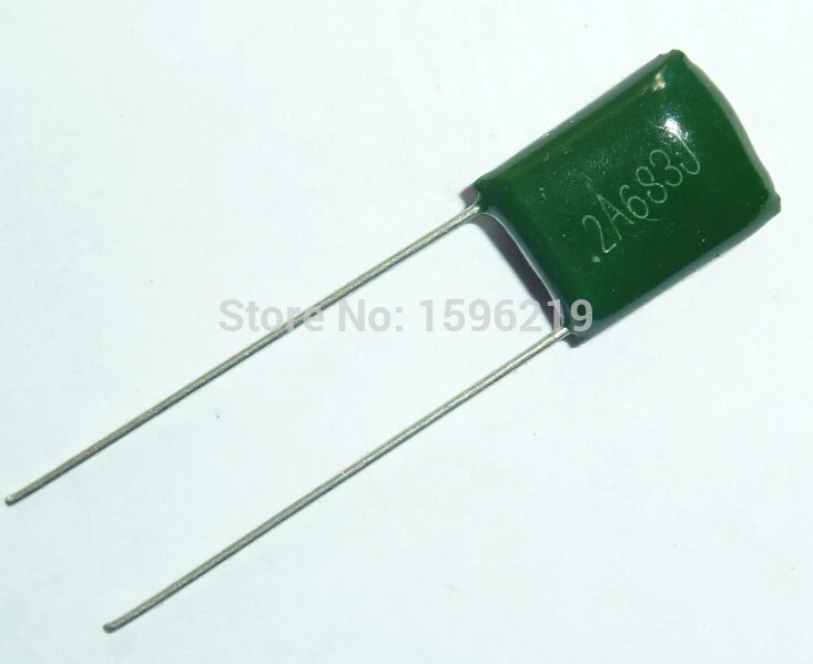 

100pcs Mylar Film Capacitor 100V 2A683J 0.068uF 68nF 2A683 5% Polyester Film capacitor