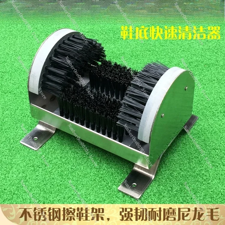 Golf Shoe Brush Cleaner, 3-Sided Scraper with Nylon Bristles, Portable Shoe Cleaning Tool for Mud & Grass on Course