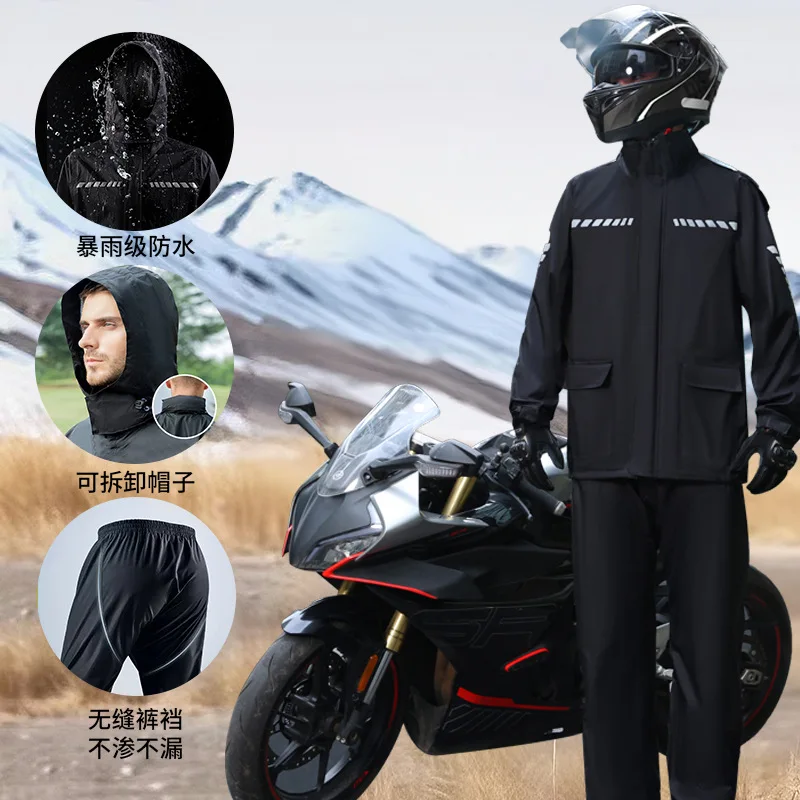 

5XL Adult Waterproof Raincoat Suit For Summer Unisex Waterproof motorcyclist Raincoat Lightweight Breathable Outdoor Rain Wear