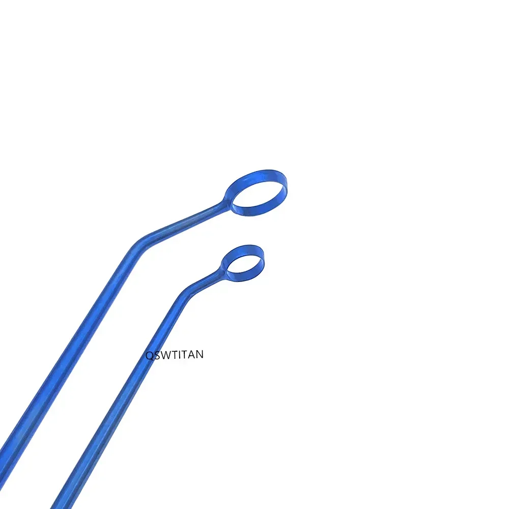 ไมโครริงคิวเรตต์พร้อมใบมีด ไม้พายอ่อนสำหรับผ่าตัดต่อมใต้สมอง เครื่องมือผ่าตัดระบบประสาทขนาดเล็ก 1 ชิ้น