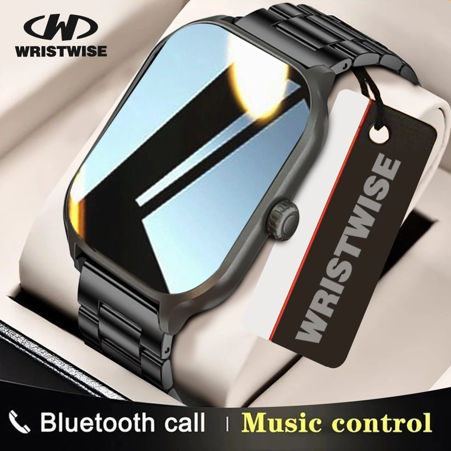 New 2.01 large screen Bluetooth call intelligent waterproof watch with heart rate and blood oxygen creative dial for men's watch