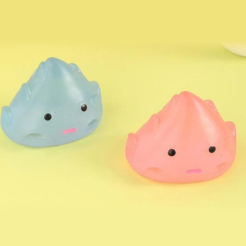 76HF Stretchy Dragon Fruit Soft Squeezable Toy TPR Fruits Toy Kids Stress Relief Toy