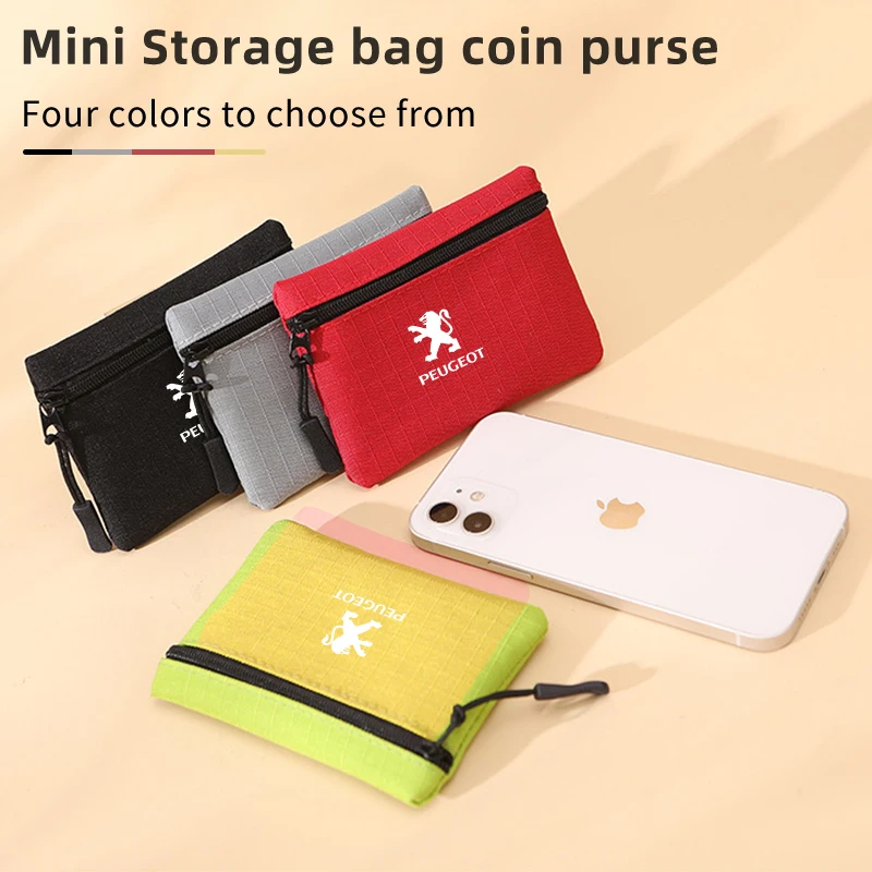 شعار سيارة محفظة نسائية للعملات المعدنية خمر قماش المحفظة الصلبة باليد البريدي بطاقة المحفظة لبيجو 407 508 2008 5008 307 308 3008 208 #5