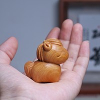 Mini Cute Cartoon Zodiac Horse Ornament Woodcarving Pony Desktop Home Decoration Funny Gift Children's Birthday /New year gift