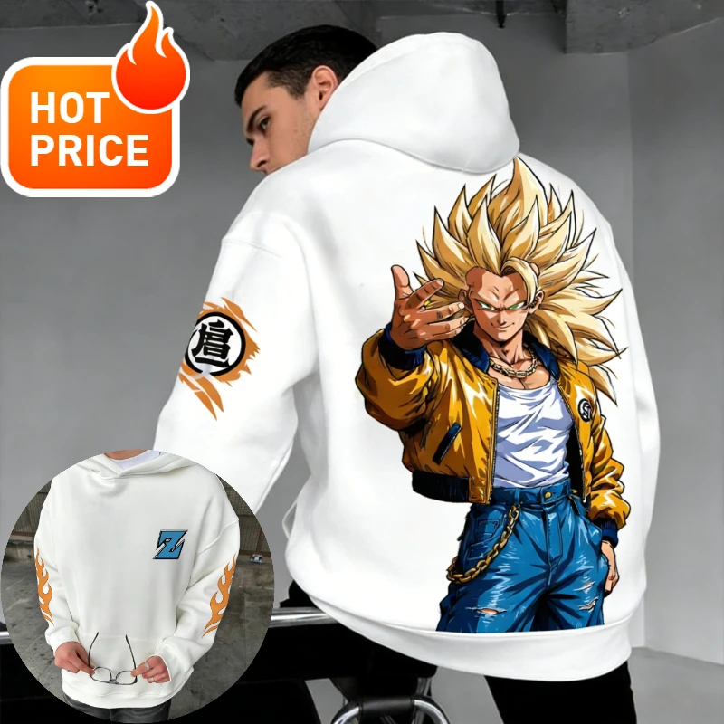 

Dragon Ball Super Saiyan Harajuku New Streetwear Men Vintage Hoodie Winter Women Oversized Hooded Sweatshirt Long Sleeve Top Y2k