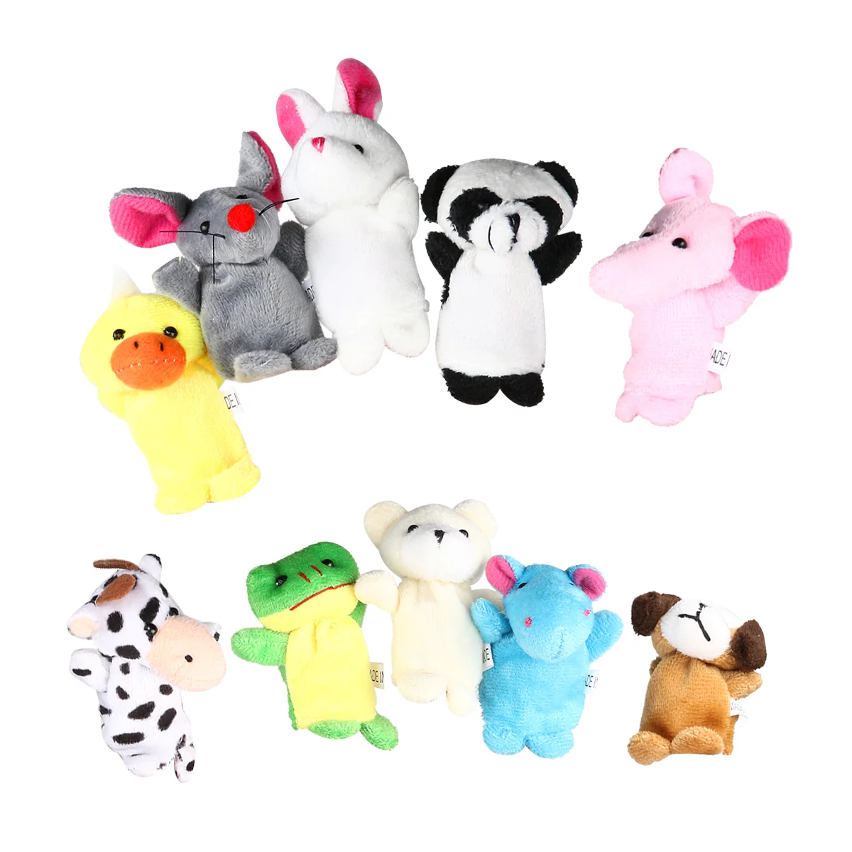 LEORX 10pcs Cartoon Animal Finger Puppets Dolls Props Toys (Random Pattern) Finger puppets for baby Finger puppets set