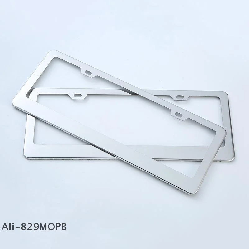 

【S】1Pcs Car Number Plate License Frame Cover Aluminum Photo Frame Car Personalized Modified Stainless Steel License Plate
