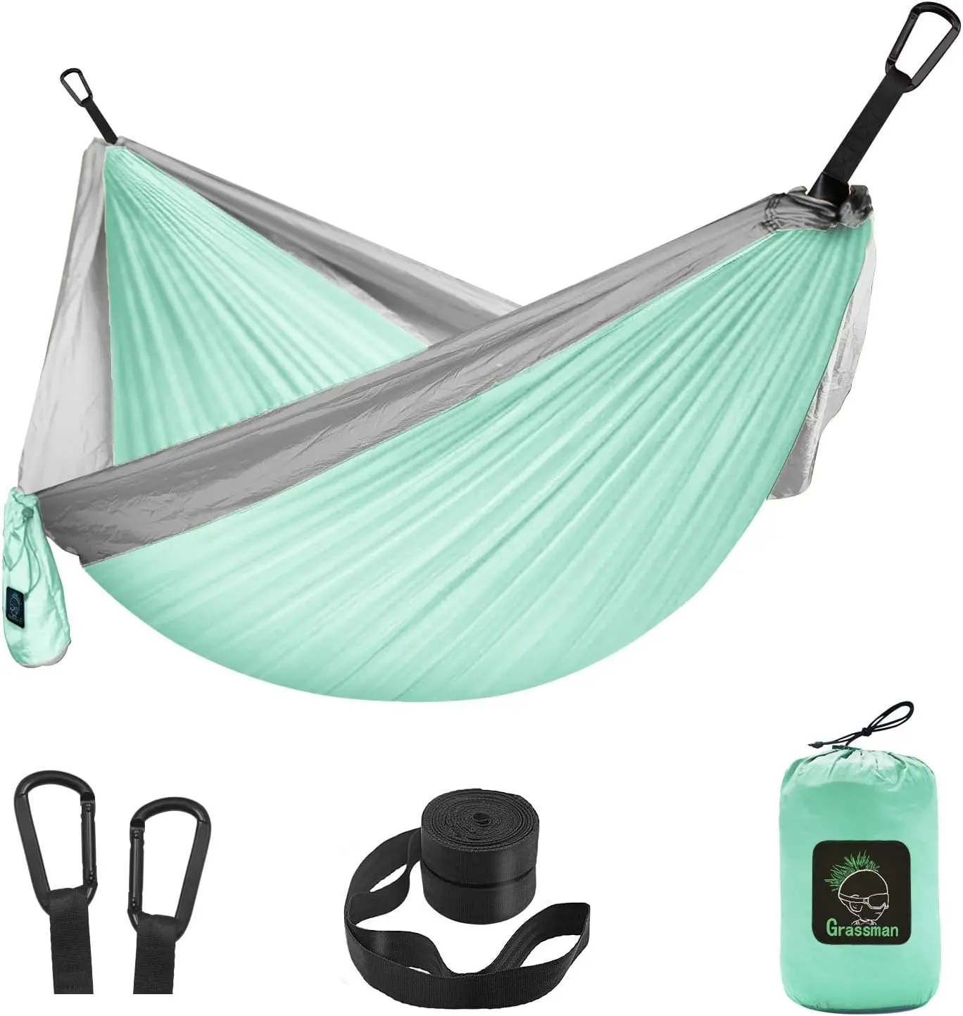 

Kids Hammock-Small Camping Hammocks, Portable Camping Gear For Child Indoor/Outdoor Use, With Tree Straps & Carabiners Green &