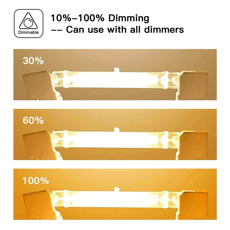 R7S Halogen Light Bulb 118 Mm 200 W 230 V Pack Of 10 Halogen Rod R7S Halogen Bulb R7S Dimmable Halogen Rod Lamp Lights