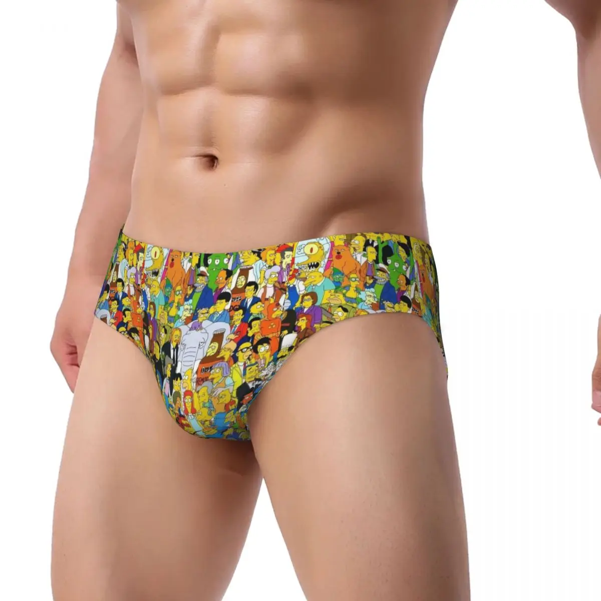 Custom Men Anime Simpsons Men Brief Panties Male Comfort Underwear Underpants