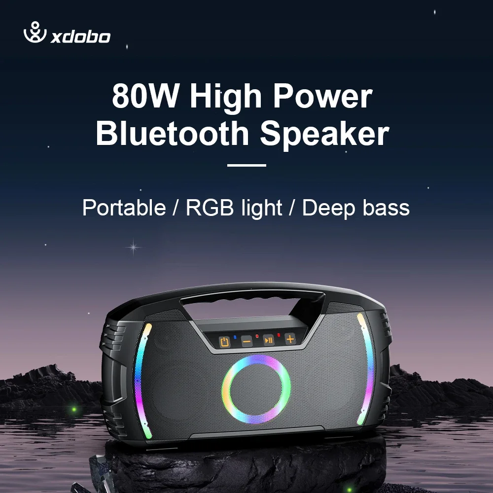 

XDOBO Blade 1974 wireless portable outdoor waterproof colorful subwoofer caixa de som bluetooth 80W high-power Bluetooth speaker