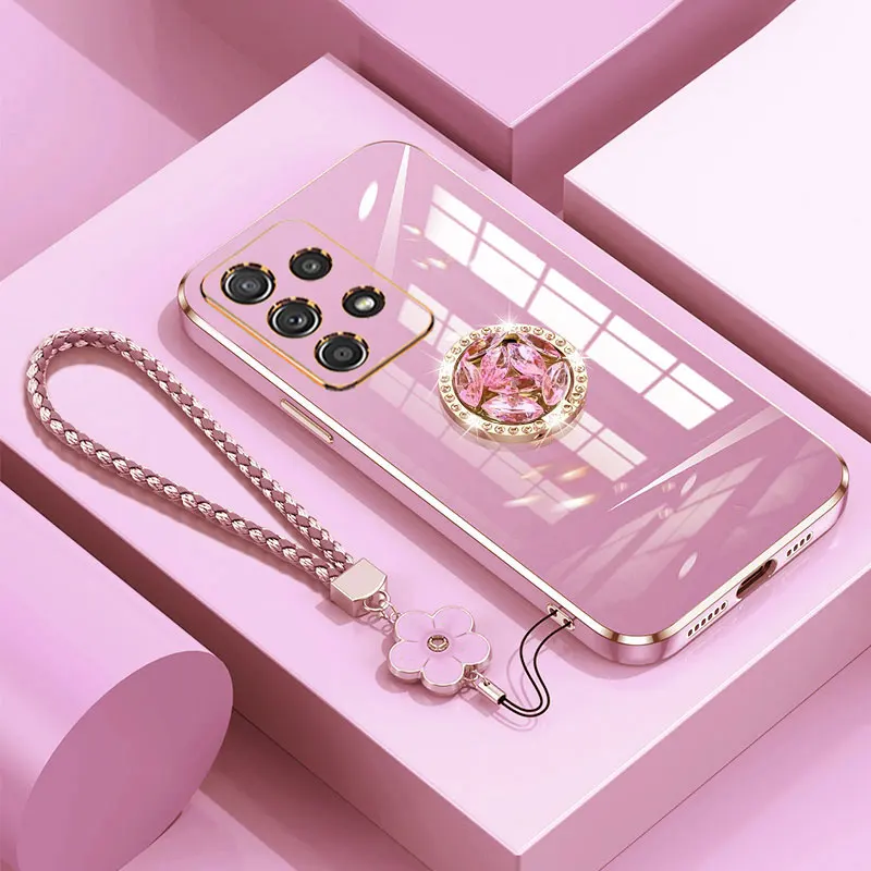 A 13 53 33 Case with Lanyard,Luxury Diamond Holder Case For Samsung galaxy A53 A13 A33 A73 A52 s A72 Cover Cases A53 Stand Ring
