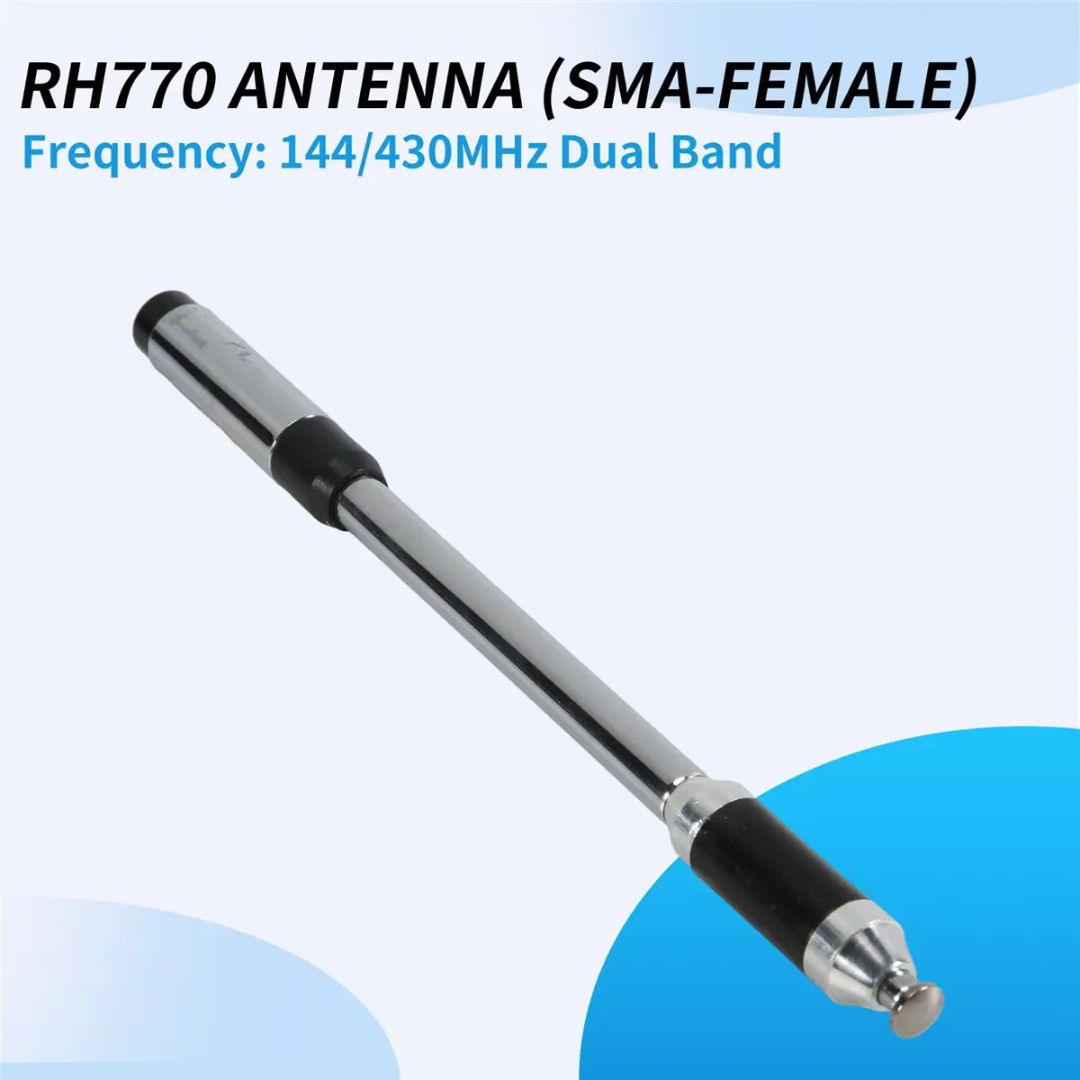 【A65I】 RH770 Двухдиапазонная 144/430 МГц телескопическая антенна с высоким коэффициентом усиления, разъем SMA-Female