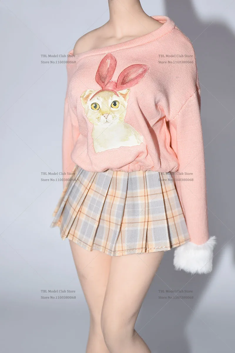 1/6 مقياس المألوف تنوعا الحلو طالب عادية مطبوعة هوديي مطوي تنورة مجموعة صالح 12 "أنثى عمل الشكل الجسم نموذج