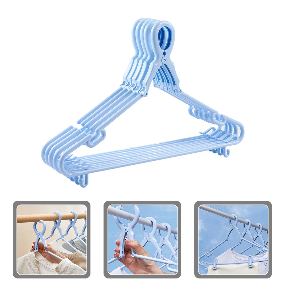 

5Pcs Multi Purpose Windproof Clothes Hangers Heavy Load Bearing Hangers for Laundry T Shirts Underwear Bras Pants Vest Drying