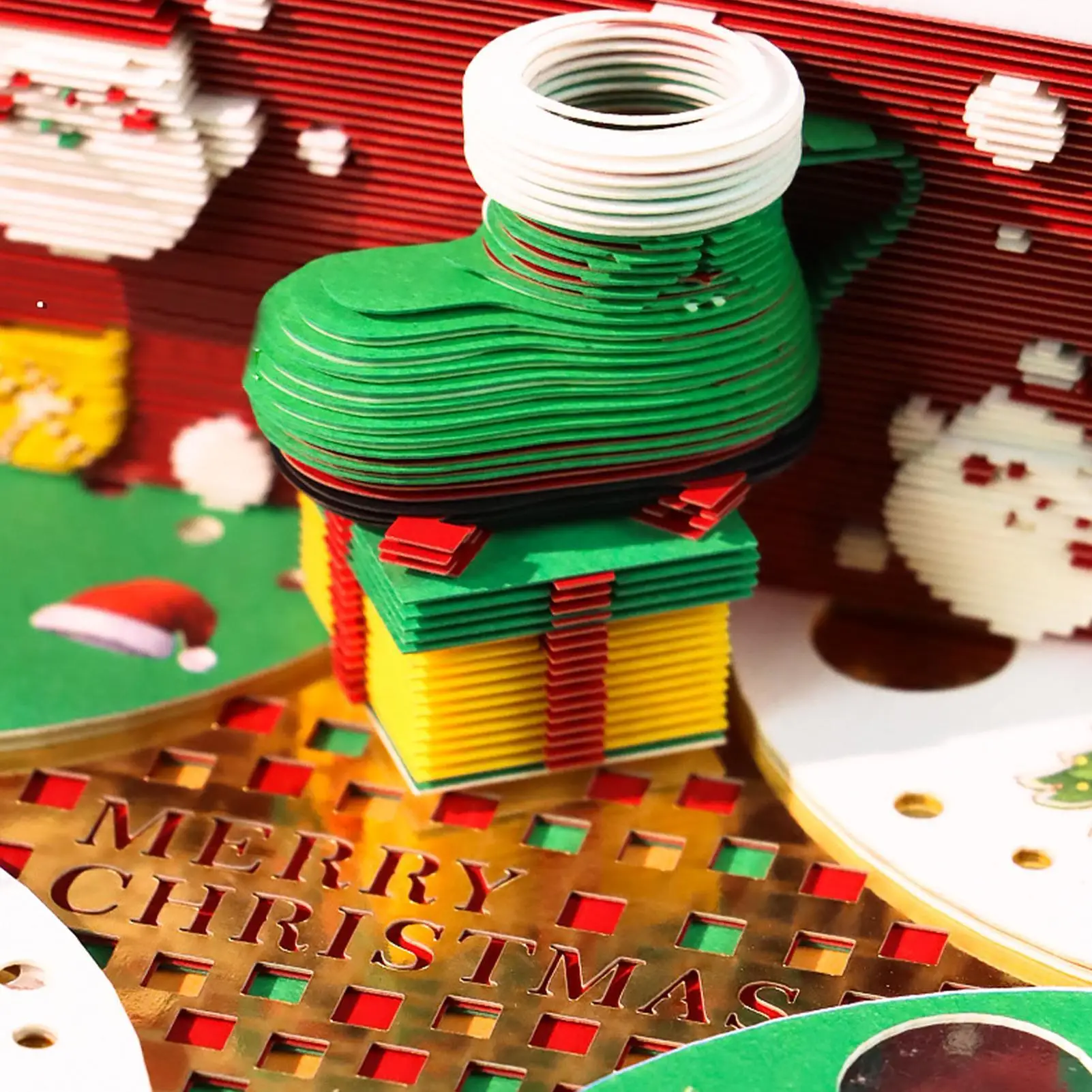 Calendrier de montre bloc-notes planificateur organisateur calendrier de bureau de Noël 3D avec couverture pour le calendrier planification quotidienne suivi des tâches