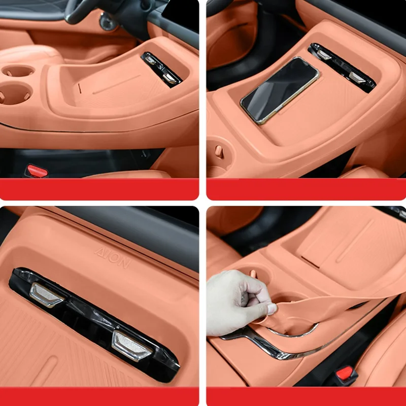 لـ GAC Aion V 2024 2025 2026 وسادة حماية من السيليكون للوحة تحويل تروس التحكم المركزية ومكونات الحماية الداخلية #3