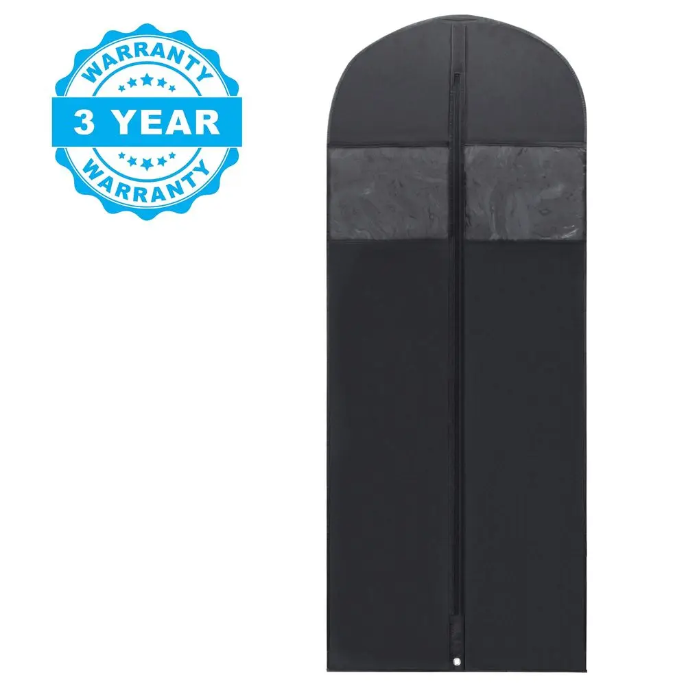 

60 Black Garment Bags for Hanging Clothes, Men Suit Bag for Travel and Clothing Closet Storage of Women Dress Shirts Coats Suit