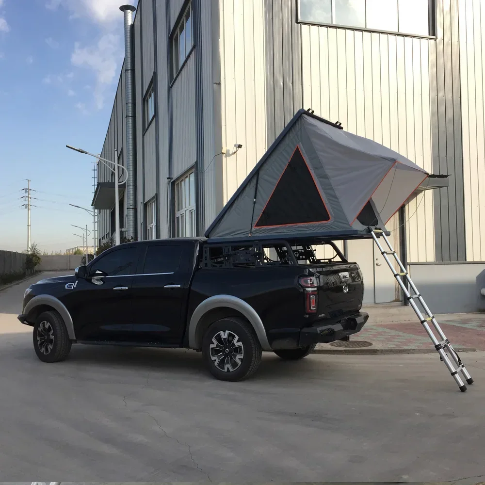 

Factory Customize Offroad Roof Top Folding Camper Tent Aluminum Triangle Pop Up Tent Pickup Truck Camper