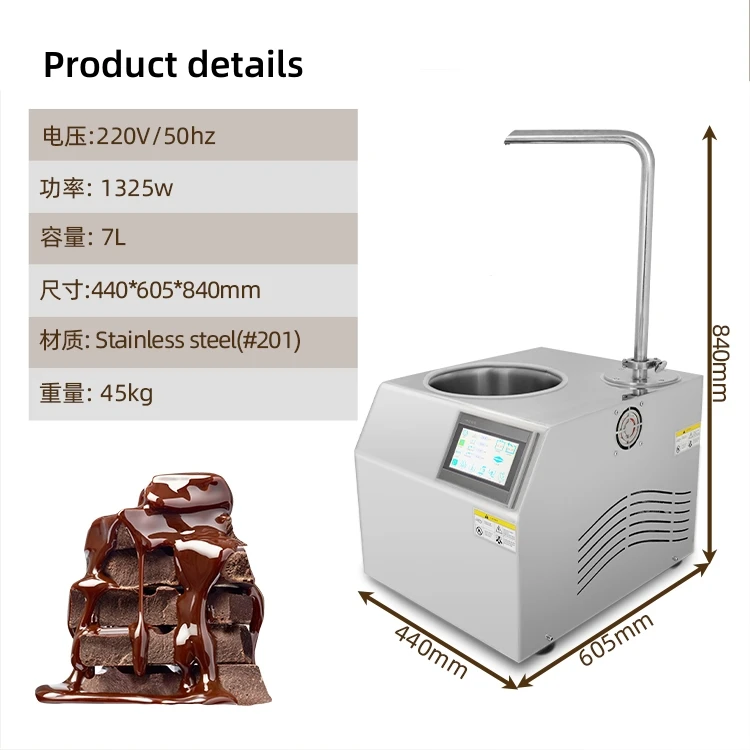 Macchina compatta per sciogliere e temperare il cioccolato, ideale per cioccolatini e cuocere al forno fatti a mano