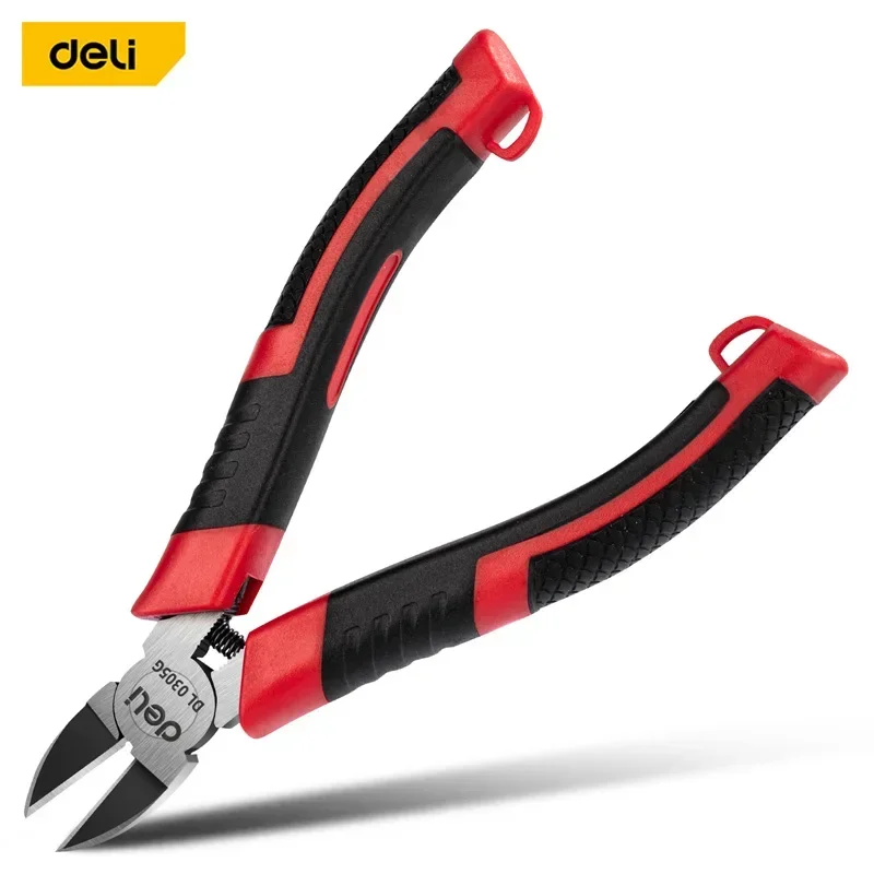 

Deli CR-V Plastic Pliers Side Cutter 5/6 Inch Jewelry Cutters Electrical Wire Cutting Snips Electrician Tool Hand Tools