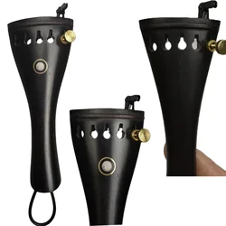 5 String Violin Tailpiece with Tail Gut Fine tuner, 4/4 Ebony Wood Tail Pice for 5 string Vioins Fiddle