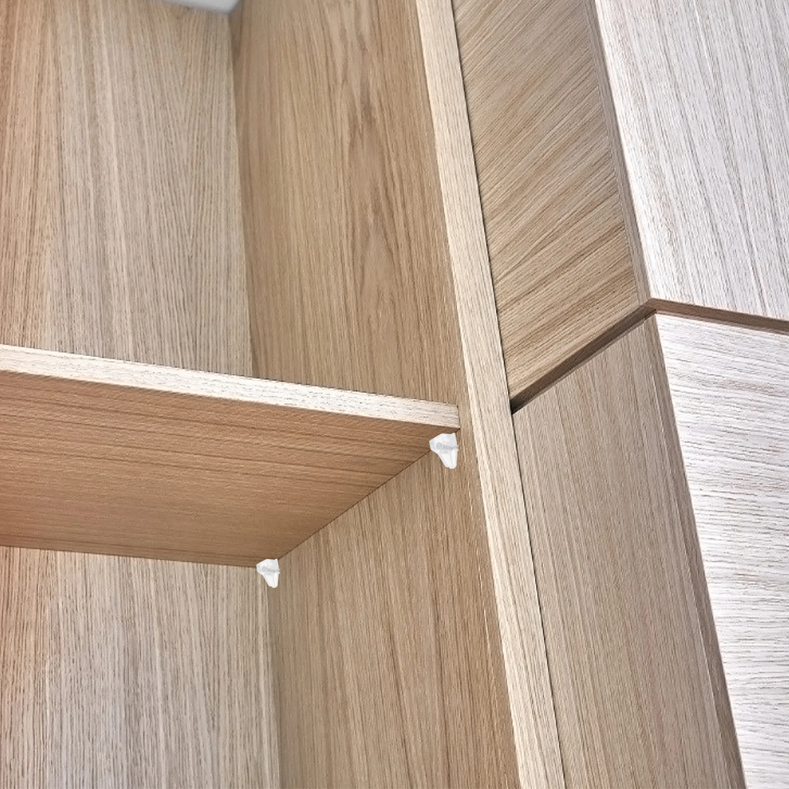 

20pcs Transparent Support Plastic Cabinet Brackets 3Mm Durable Fit Glass Wood Boards Smooth Surface For Home Use Shelf Support