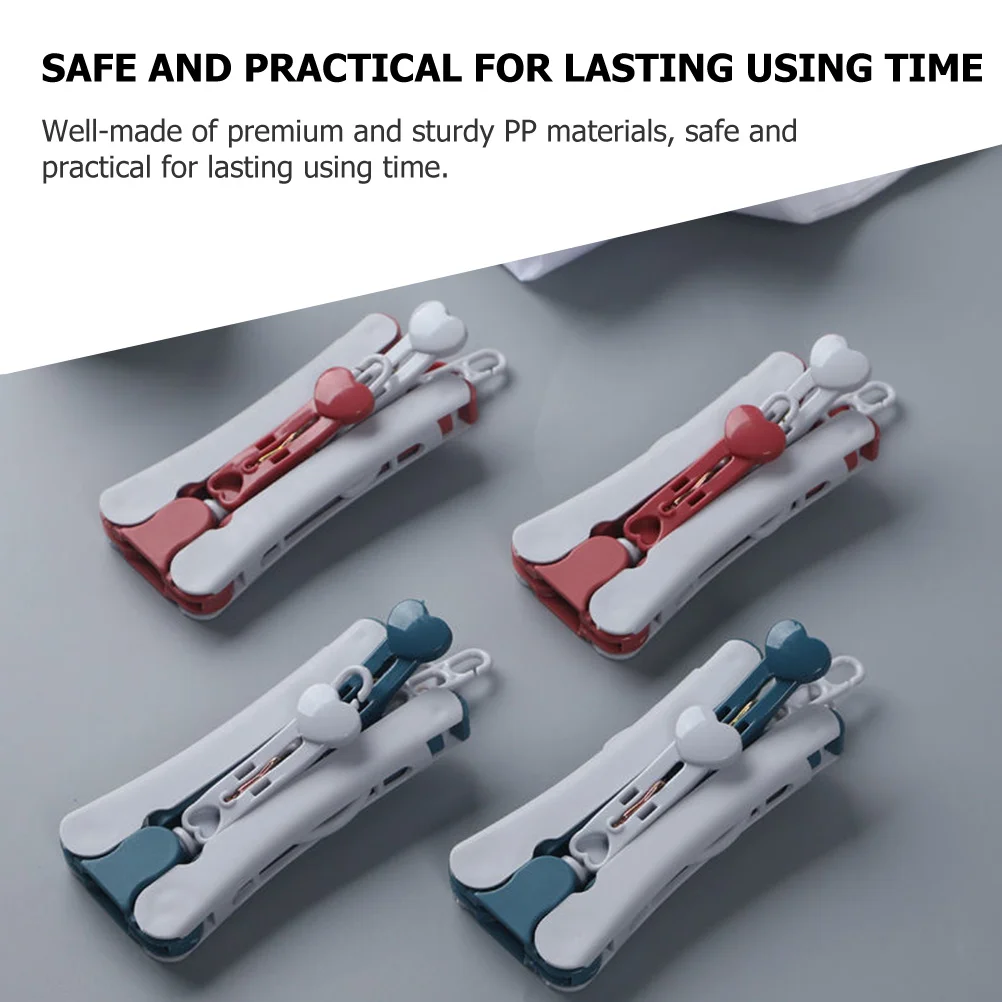 

6pcs Portable Travel Clothes Hangers Foldable Pp Material Space Saving Clothing Organizer For Suitcase Closet Bathroom Use