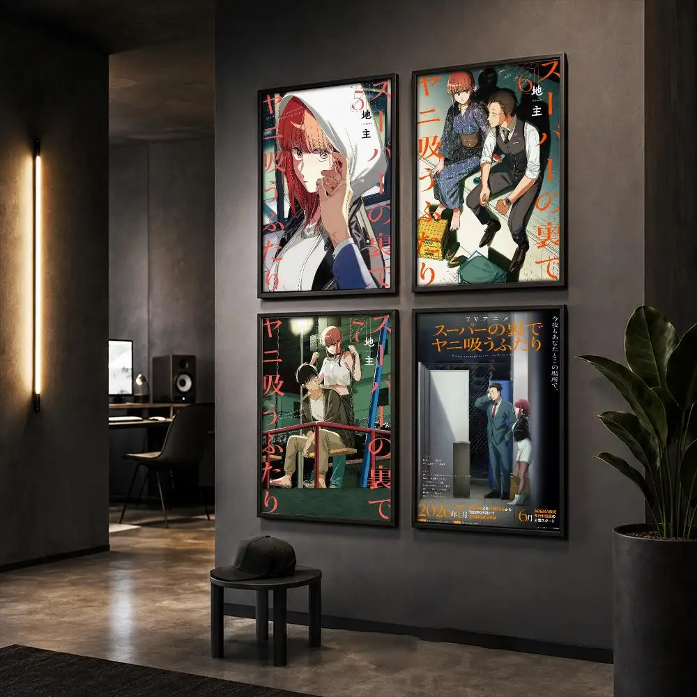 Smoking Behind The Supermarket You Poster HD Home Wall Stickers House Hallway Living Room Bedroom Bar Office Decor Art Prints