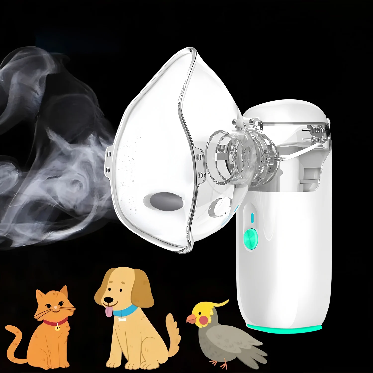 Pet Cat & Dog Nebulizer-Animal Inhalation Device for Respiratory Care,Nebulizer for Cats & Dogs,Pet Breathing Treatment Supplies