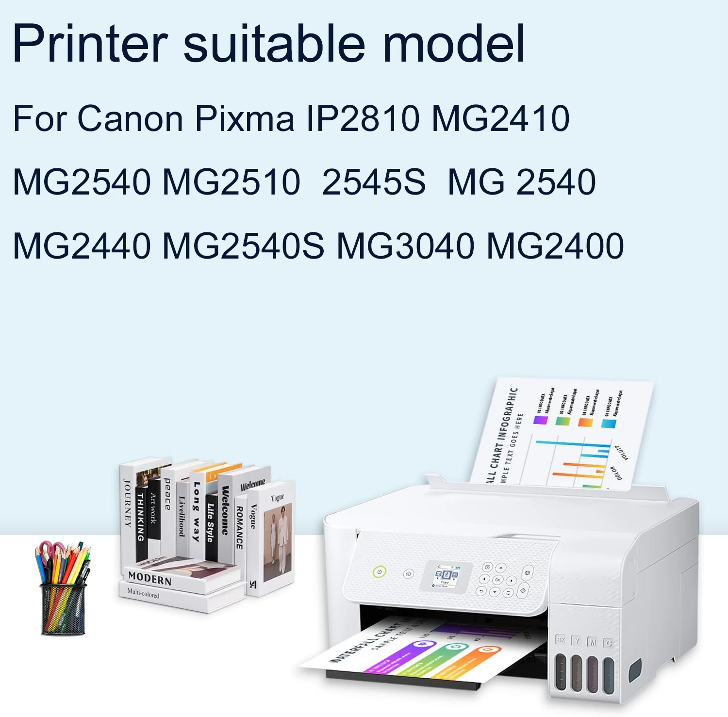 Vilaxh For Canon PG 445 CL 446 445xl 446xl Ink Cartridge for Canon Pixma IP2840 MX494 MG2440 MG2540 MG2940 Printer