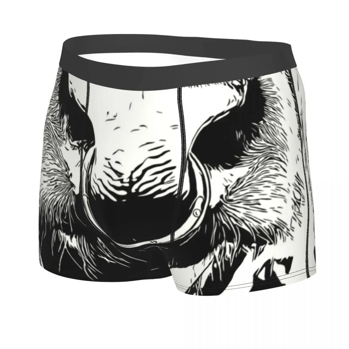 Funny Cow Nose Ring Boxer Shorts For Men 3D Print Cattle Underwear Panties Briefs Soft Underpants