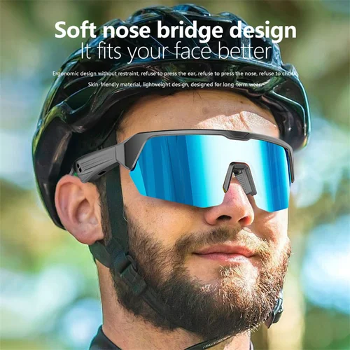 Imagen 2 del producto HIWEGO ciclismo bluetooth gafas inteligentes tecnología audio llamada auriculares remotos gafas de sol deportes conducción música auriculares