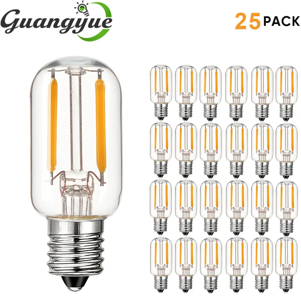 

E12 E14 Candelabra Bulb Mini T20 1W 2W Edison Led Bulbs Warm White 2700K Replaceable Light Bulbs for Ceiling Fan Pendant Vanity