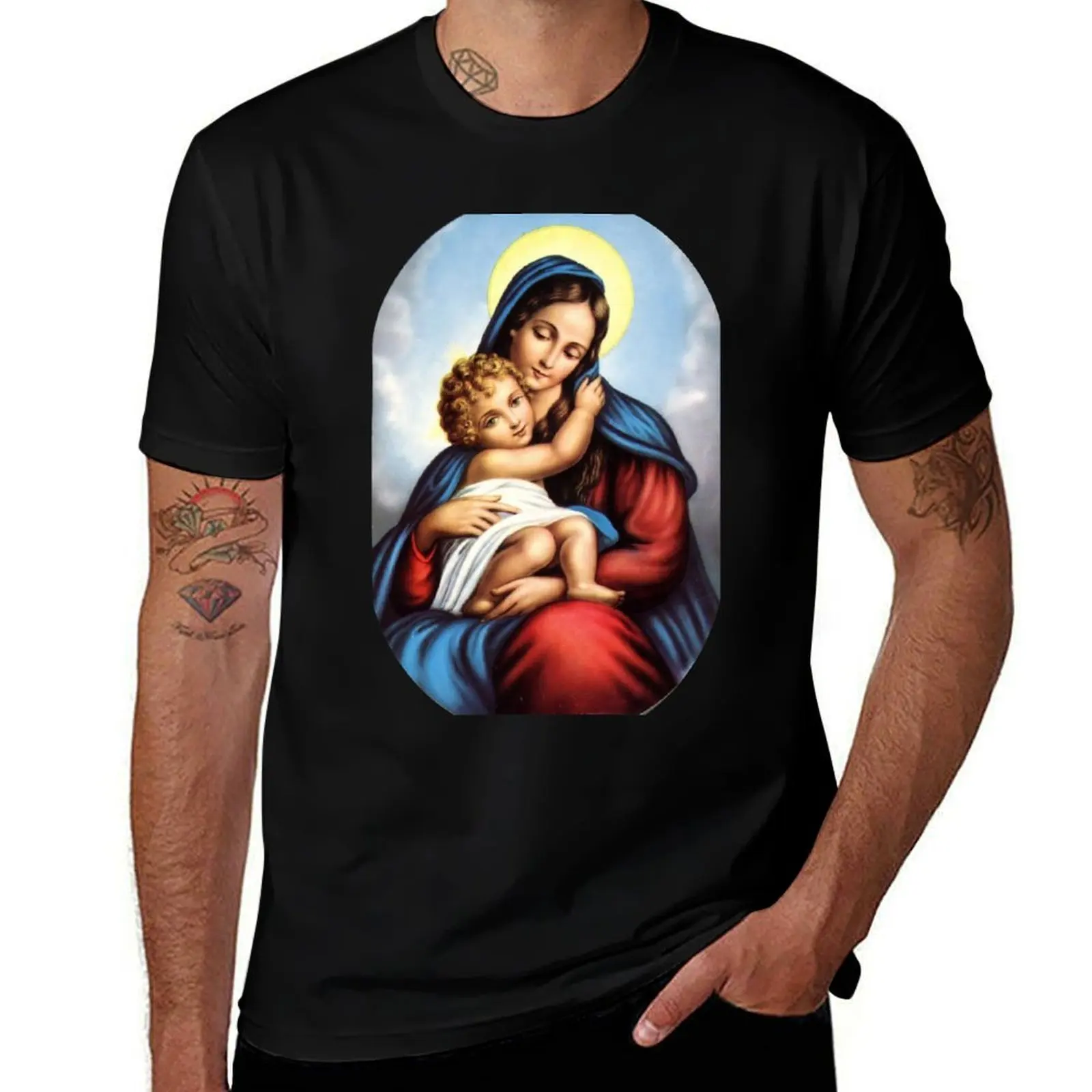 

Футболка Virgin Mary, дизайнерские забавные футболки, хлопковая футболка
