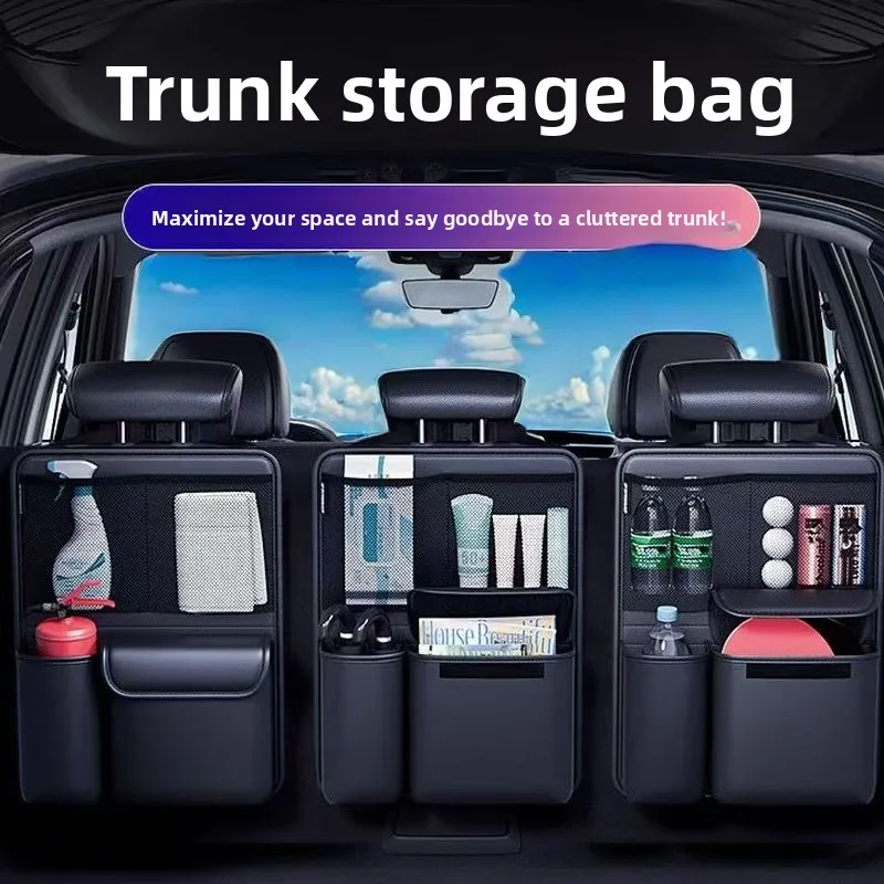 

Car trunk storage bag SUV off-road vehicle seat back storage Car rear seat multifunctional storage