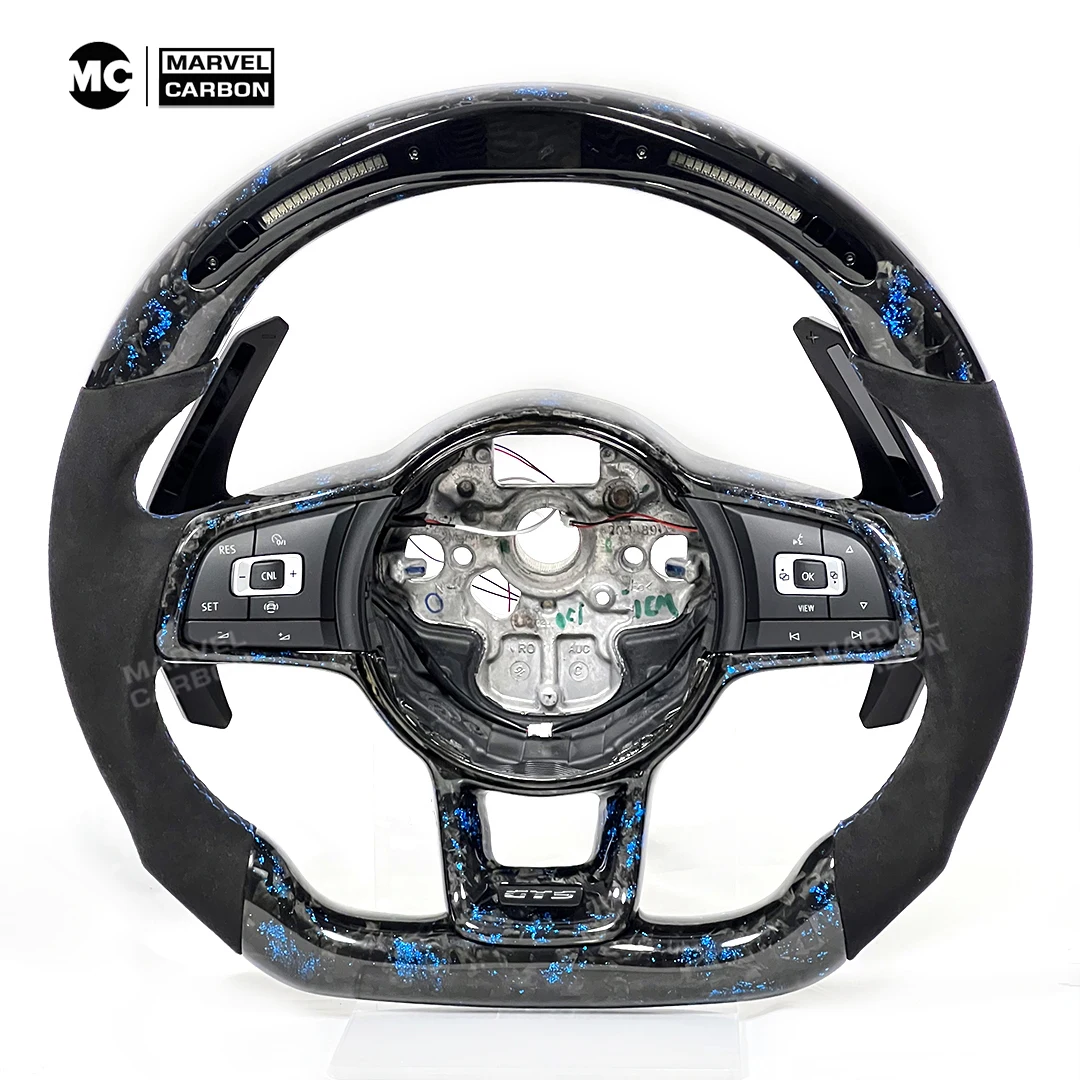 LED Performance carbon fiber Steering Wheel Display Compatible for VW mk7 mk7.5 GTI