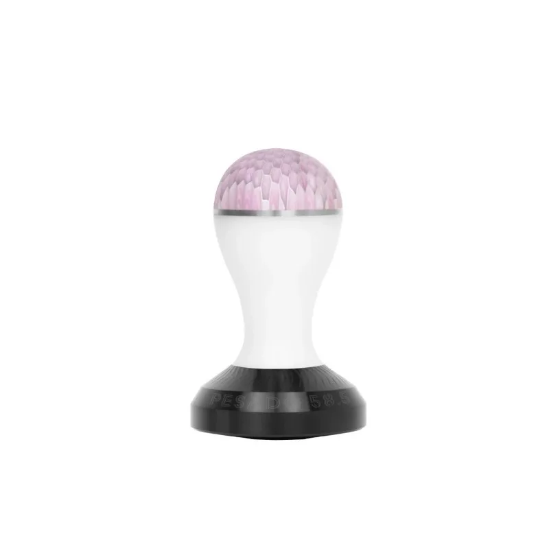 Tamper series Italian coffee tamper with curved bottom, 58.5mm tamping hammer for enhanced extraction.