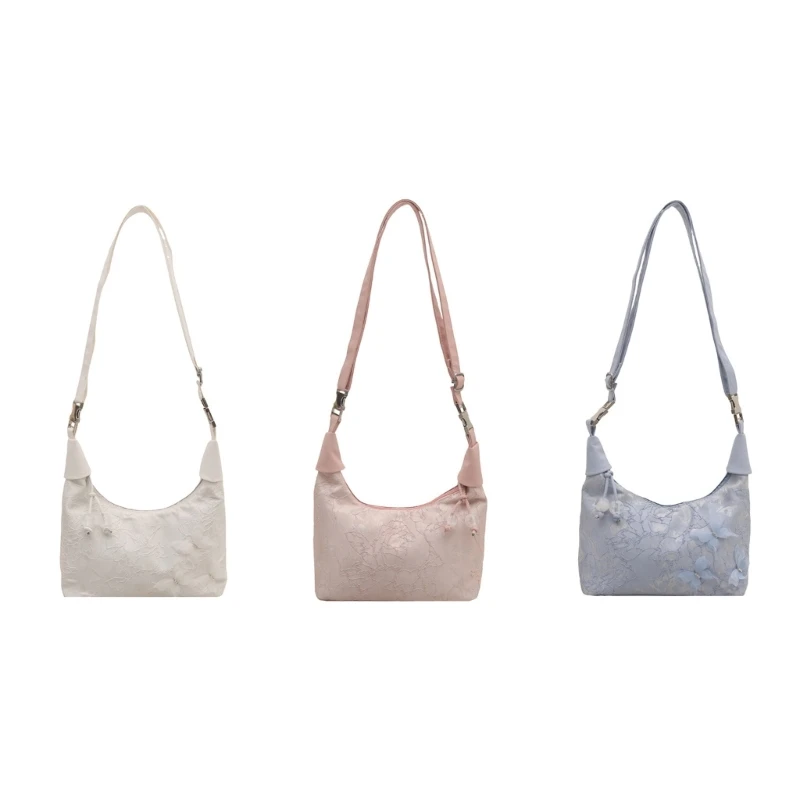 

A3PE Chinese Embroidery Shoulder Crossbody Bag Trendy Handbag Purses Handbag