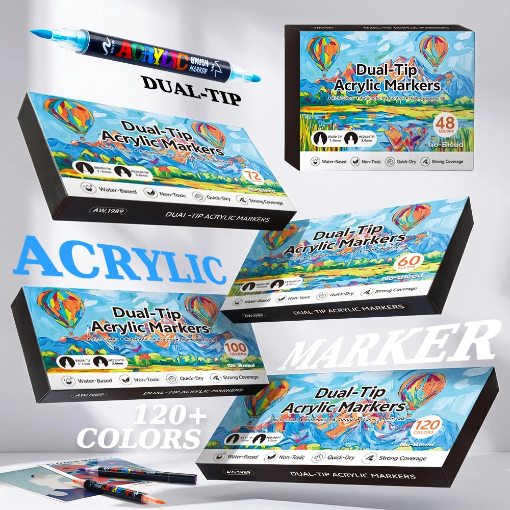 120 Colors Acrylic …