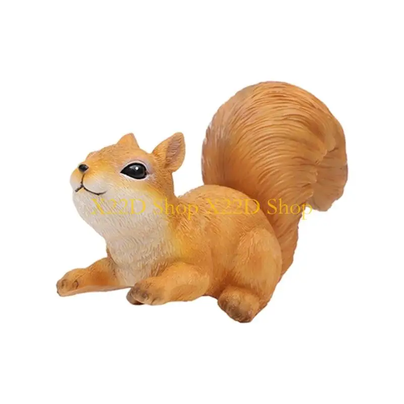 X22D Squirrel Trees Huggers Outdoor Decors Squirrel Figurine Garden Statue Whimsicality Tree Peekers Sculpture Yard Ornament