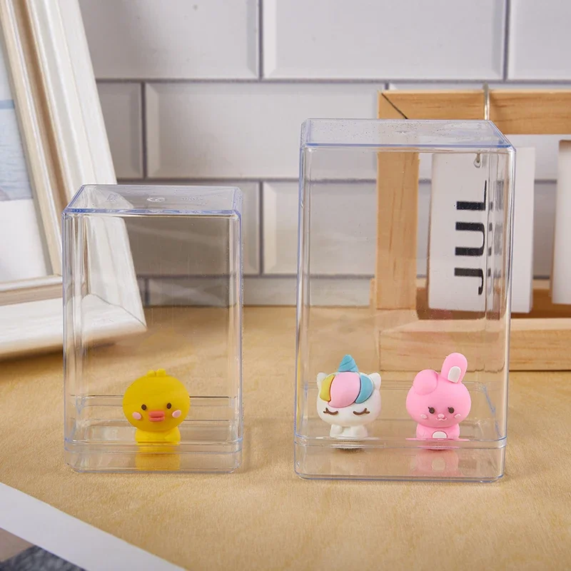 Desktop Storage Box Doll Model Display Case Dustproof Transparent Toy Model Display Stand Action Figure Toys Storage Box