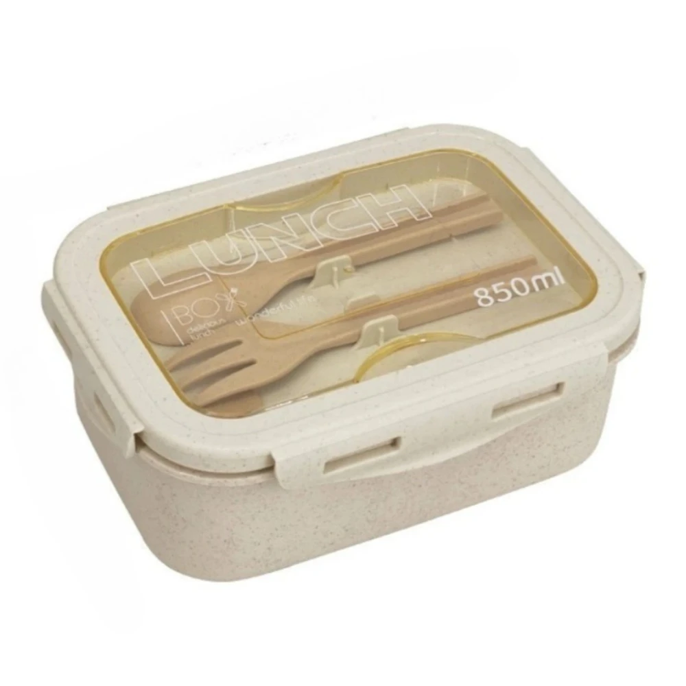 Divided Bento Box Leak Proof Fruit Salad Lunch Box with Compartment Bento Box Microwave Safe Heating for Office Home Picnic