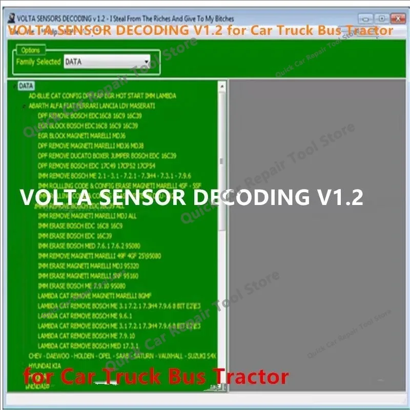 2026 hot sell  Car Repair software Diagnostic Tools VOLTA SENSOR DECODING V1.2 for Car Truck Bus Tractor Gift Brake Fluid Tester