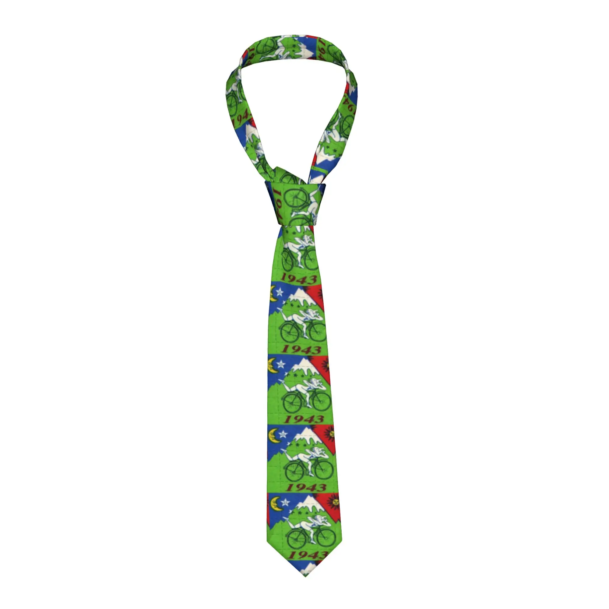 Formal Albert Hoffman 1943 Blotter Tie for Business Custom Men Lsd Acid Blotter Party Necktie