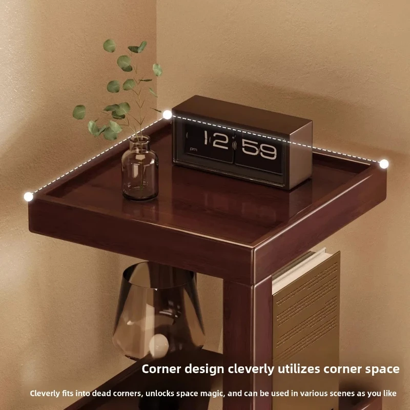 Corner Shelf Bookshelf Space Saving Storage Rack with Rotating Bas Open Shelving Unit for Small