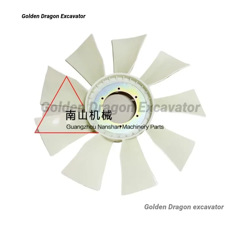 For Caterpillar E320CFan blade Fan blade with intercooled engine6Hole9Leaf heat dissipation fan blade Excavator Parts