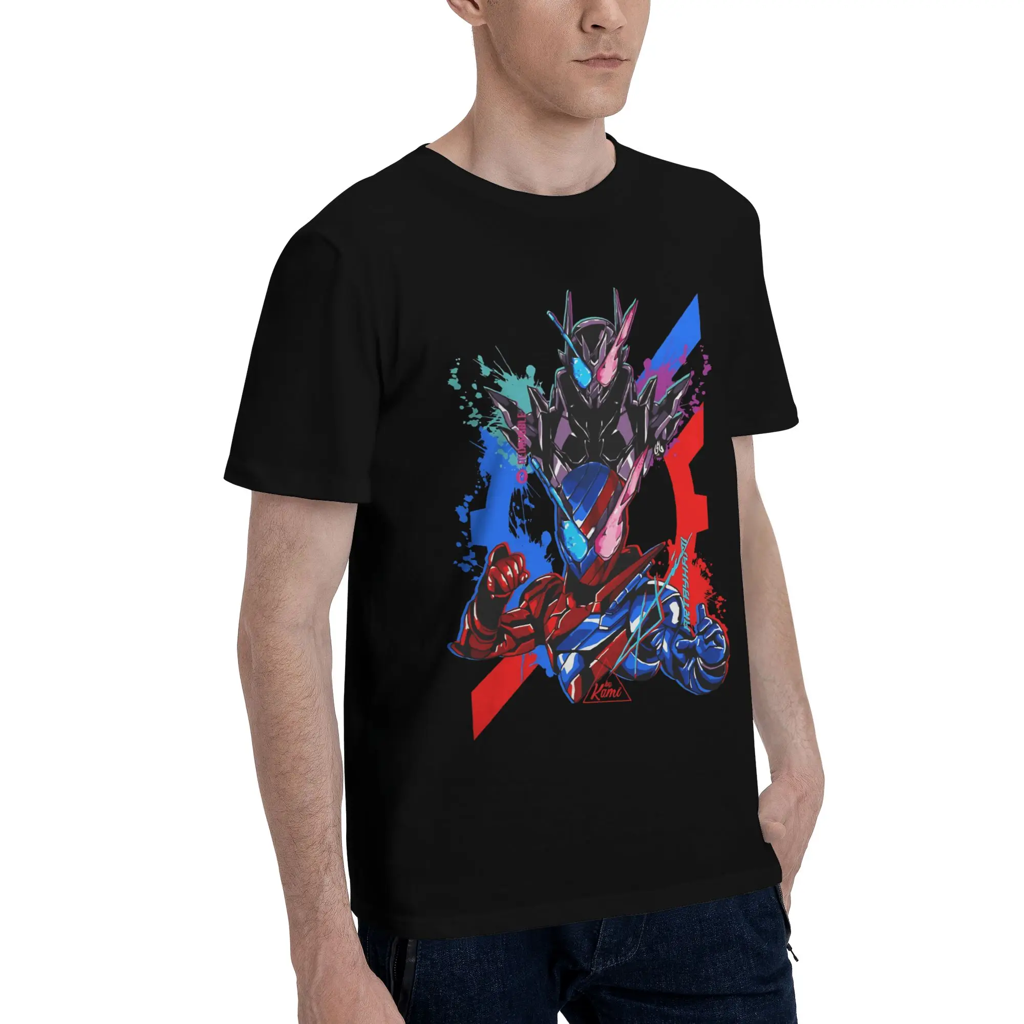 Build Black Hazard  Funny Graphic 100% Cotton T-Shirt Bandai Kamen Rider Tops Tees For Men